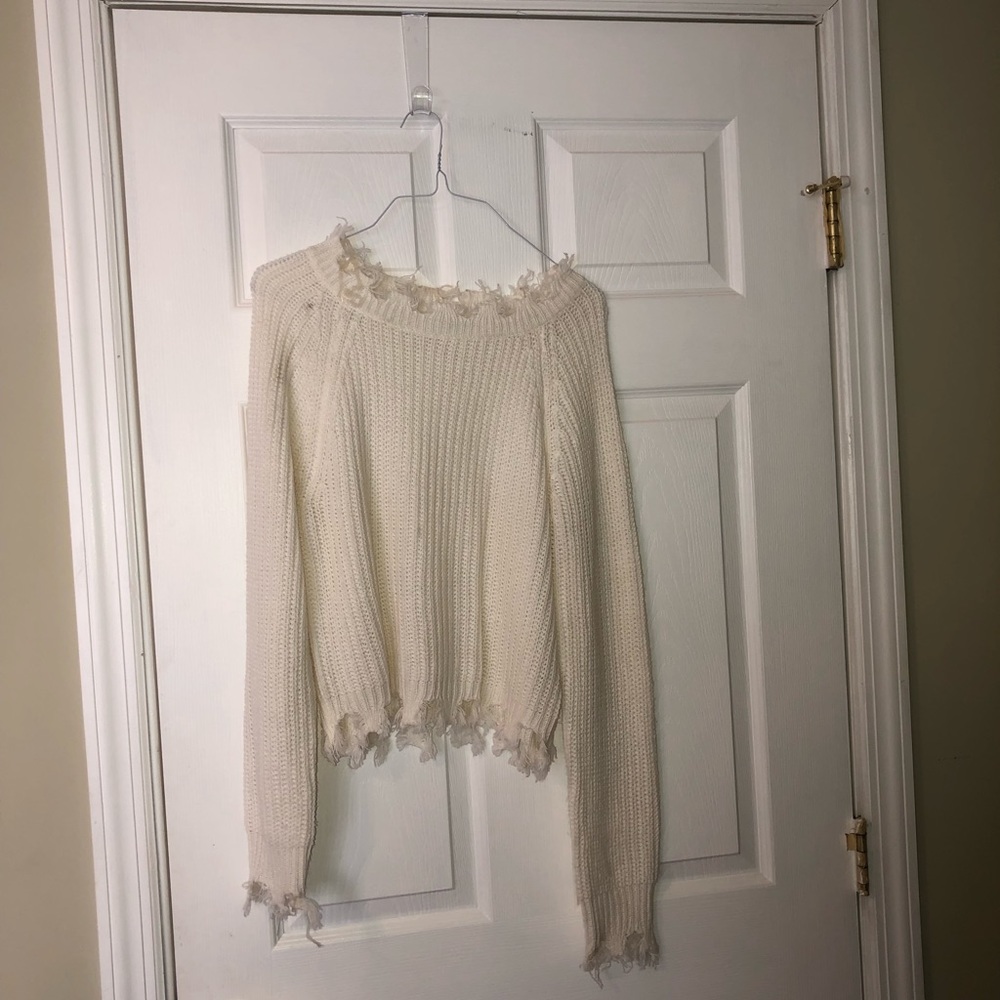 Cream/Off white Sweater - Casual